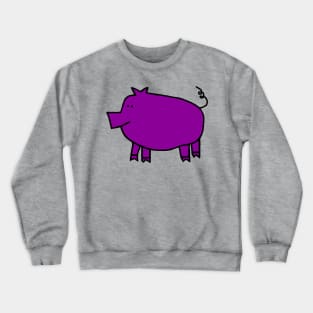 Cute Purple Pig Crewneck Sweatshirt